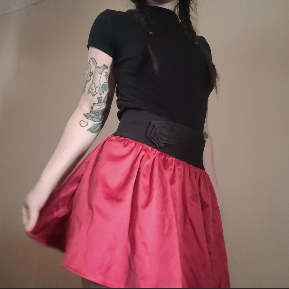 Wet Seal Black and Red Mini Skirt
